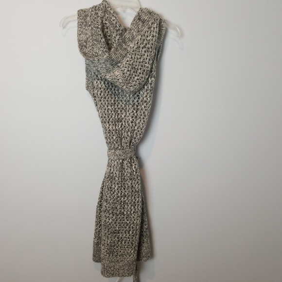 Sleeveless Hooded Belted Boho open stitch Beach Long Cardigan Sweater Jacket S/M - Picture 3 of 7